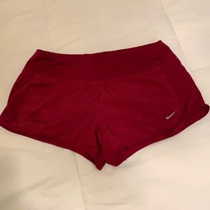 Maroon Nike shorts